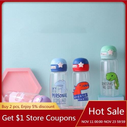 480ML/700ML Baby Kids Water Bottles Drinking Infant Children School Water Bottles For Kids Cute Plastic Bottles With Straw Cups