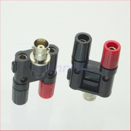 5pcs/lot BNC female jack to two dual Banana jack RF adapter connector