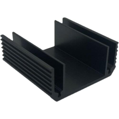 5pcs U type heatsink IC chip cooling aluminum block PCB power amplifier heat dissipation 50*50*22MM aluminum electronic radiator