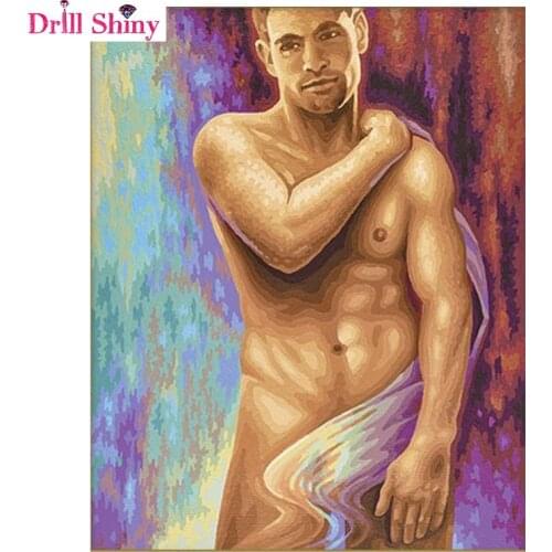 5D DIY Diamond mosaic diamond embroidery Naked man god Body Art mbroidered Cross Stitch Home decoration Gift