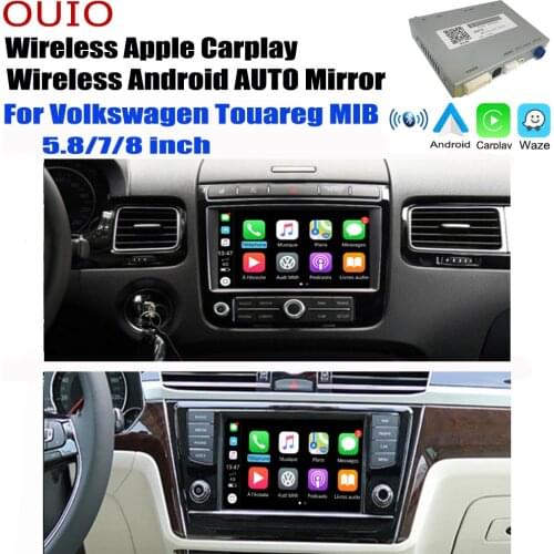 Wireless carplay interface wireless Android Auto Mirror For Volkswagen Touareg MIB 2010 ~2019 Rear camera Adapter