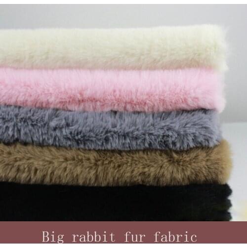 Faux Fur 1400g Big Rabbit Fur Fake Plush Slippers Lining Cloth Plush Sofa Fabric