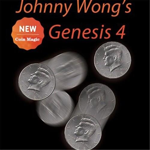 Johnny WongS Genesis 4 (With DVD) By Johnny Wong ( US Half Dollar Set ) Magic Tricks Illusions Close Up Magic Props