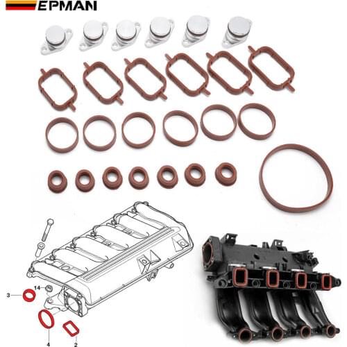 EPMAN 6PCS 22MM Diesel Swirl Blanks Flaps Repair Delete Kit With Intake Gasket For BMW E46 E39 E90 E39 TKYD831A