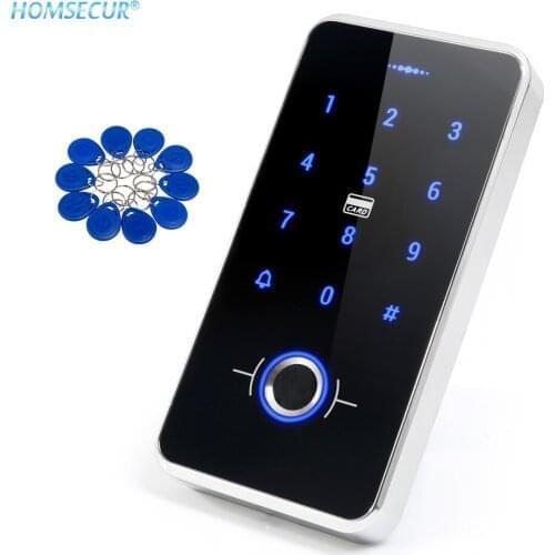 HOMSECUR DIY Waterproof Wiegand 26 Standalone IC Access Control with Fingerprint Access