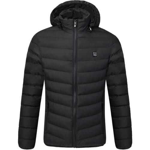 Unisex Outdoor USB Heating Coat Jacket Winter Flexible Electric Thermal Clothing Long Sleeves Fishing Hiking Warm Clothes