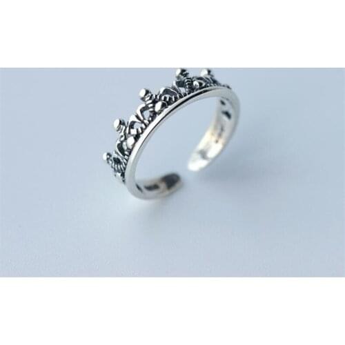 Cartoon Crown Geometric Ring Adjustable Comfort Fit Rings For Women Birthday Party Wedding Jewelry Friend Gift Lover Accessories