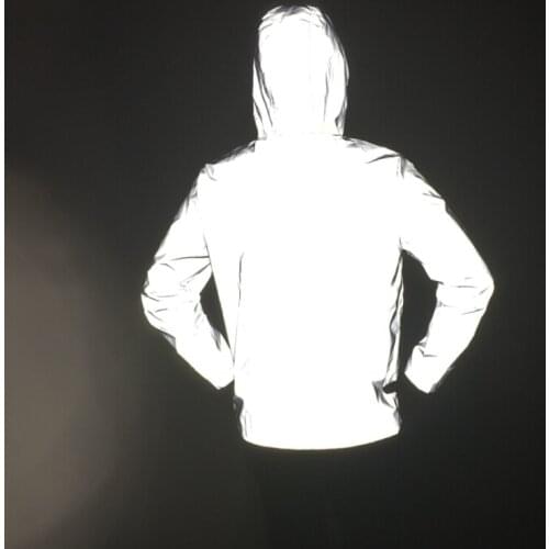 Men autumn full reflective jacket windbreaker women casual hip hop ceket jackets and coats without any logos manteau homme 4XL