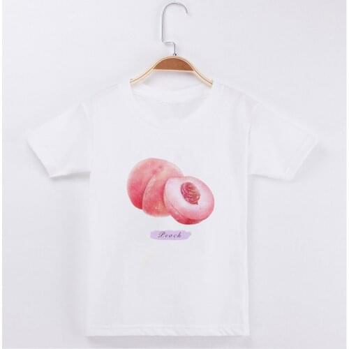 2021 obst Wassermelone Wort Vogue Harajuku Junge Kleidung Sommer Neueste Mädchen T-shirt Lässig Kinder T-shirt ,Drop Ship