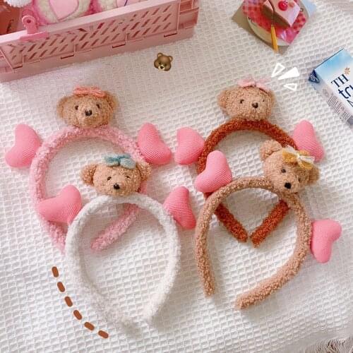 Cartoon Plush Rabbit Hair Bands Korean Girls Hair Head Hoop Simple Sweet Girls Hair Headband Hair Accessorie