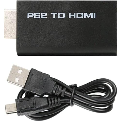 Mini for PS2 to HDMI-compatible Video Converter Adapter with 3.5mm Audio Output for HDTV PC Support Plug And Play