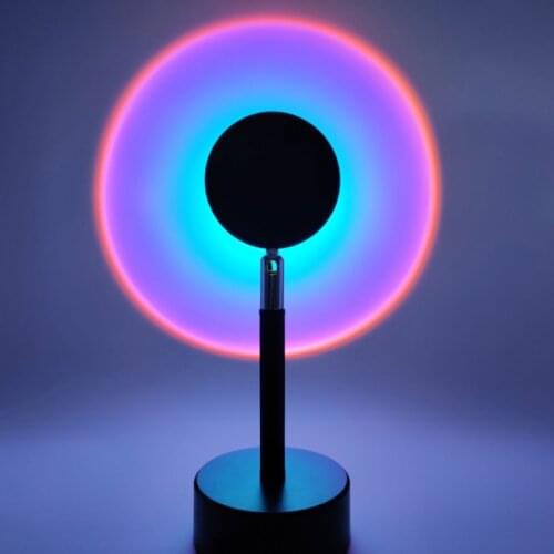 Sunset Projector Rainbow Atmosphere Usb Button Led Night Light Home Coffe Shop Background Wall Decoration Colorful Lamp