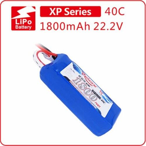 Redzone lipo 40C 1800mAh 22.2V 6s straight battery pack SAB380 fixed wing battery freestyle fpv drone battery
