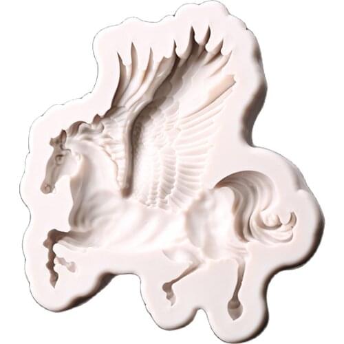 Silicone Fondant Mold 3D Horse Cake Decorating Tools Chocolate Baking Moulds Pegasus Soap Cake Mold H356