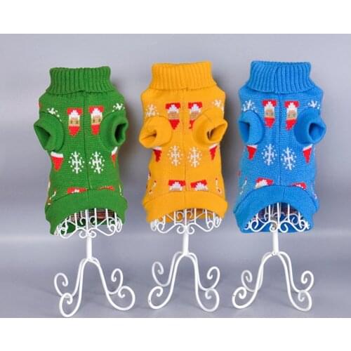 Super Warm Winter Pet Dog Knitted Sweater Dog Clothes For Small Dogs Chihuahua Coat French Bulldog Outfit Pug Clothing