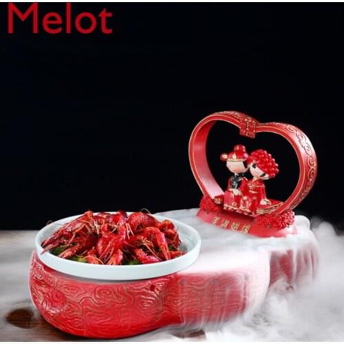 Wedding Gift Decoration Personalized Plate Creative Dish Tableware Decoration Plate Artifact Cold Dish Flat Ware