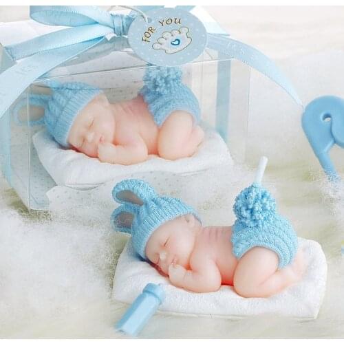 10pcs/lot Childrens party candle baby shower favor party gift--Sleep Baby Smokeless candle kids Cute birthday party decoration