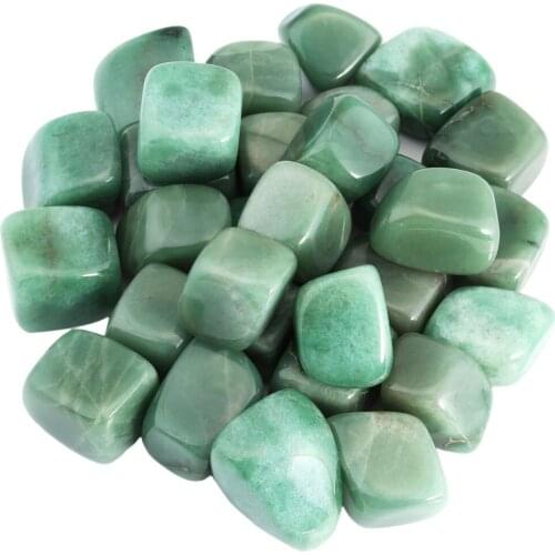 TUMBEELLUWA 1lb (460g) Green Aventurine Tumbled Polished Stones for Wicca Reiki Energy Healing Crystal