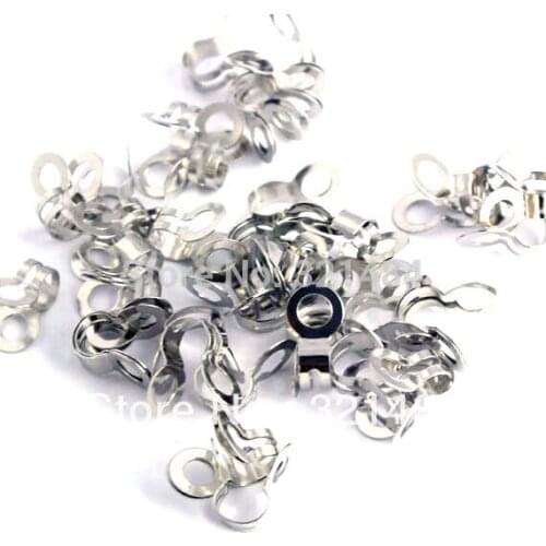 Dull silver plated 5000pcs 3.2mm Ball bead chain end link connector, chain buckle clasp findings Free