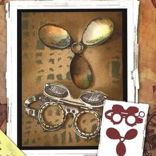 Fan Blade Glasses Metal Cutting Dies Stencils for DIY Scrapbooking Photo Album Decorative Embossing Card Crafts Supplier Die Cut