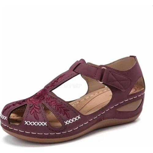 2021 Women Sandals Female Shoes Summer Comfortable Wedge Ladies Slip on Flat Plus Size 35-43 Zapatos Plataforma Mujer Sapatos