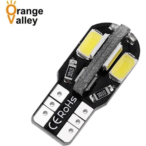 100Pcs Best Price T10 Canbus Error Free 194 168 W5W 8 LED 5730 SMD White Car Auto Side Wedge Parking Lights Lamp Bulb DC12V