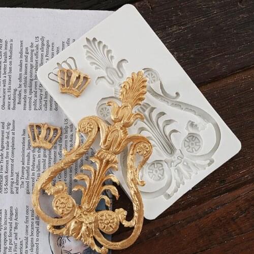 2018 New European Series Crown Embossed Cake Silicone Mold Sugarcraft Chocolate Mold Fondant Decoarating Gumpaste Tools