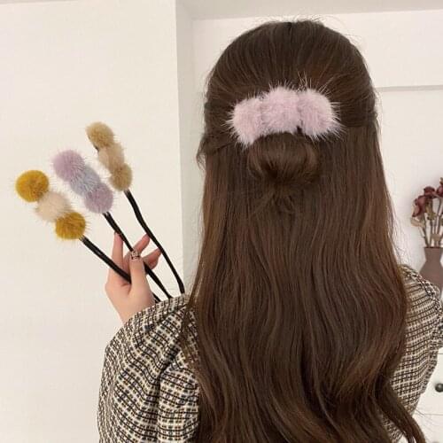 2020 Women Donut Bun Maker Crystal Ribbon DIY Hair Style Tools Korean Fashion Hair Curler Accessories Gift for Girlfriend