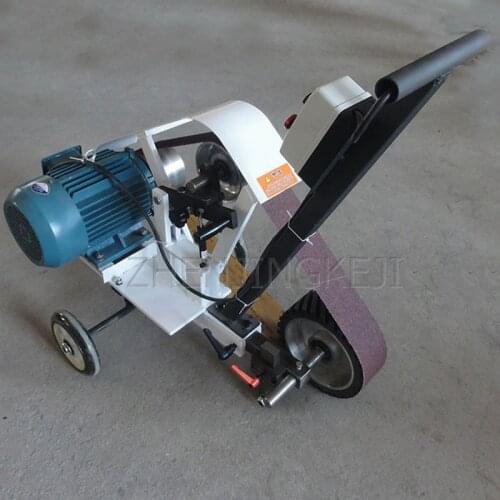 380V Hand Push Belt Machine Commercial Stainless Steel Plate Polisher Weld Solder Joint Pitting Polisher Efficient Belt Machine