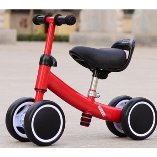 4 Wheel Baby Balance Bike Walker Kids Ride on Toy Gift for 1-2-3 Years old Children for Learning Walk Scooter Kick Scooter