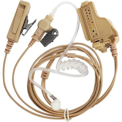 Skin Color Acoustic Tube Headset Speaker Earpiece W/PTT Mic For Motorola HT1000 XTS3000 GP900 GP1200 GP9000 MTX838 Radio