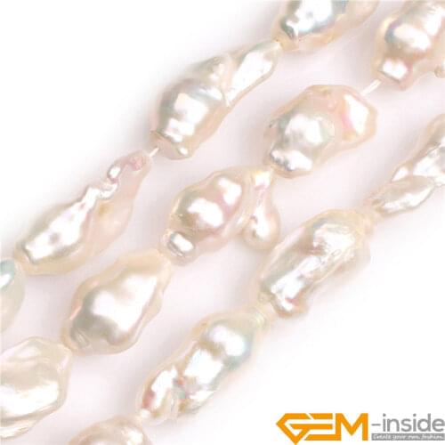 Freeform Potato Big Large Natural Nuclear Edison Pearls Beads DIY Loose Beads For Jewelry Making Strand 15 Inches