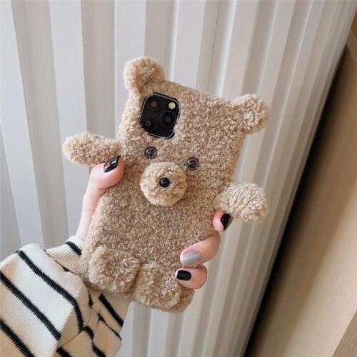 3D Lovely Bear Warm Cover for Samsung Galaxy A11 M11 M21 A21 A21S M31 A31 A41 A51 A71 A10 A20 A20S A10S A30S A50 A20E A10E Case