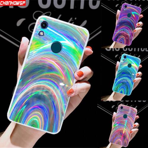 For Honor 8A 8S Prime Case 3D Bling Mirror Rainbow Phone Cases on For Huawei Honor 8S 8A 2020 Honor 8 A S Glitter Soft TPU Cover