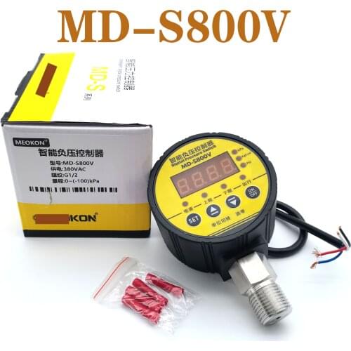MD-S800V Digital Display Negative Pressure Gauge Digital Display Vacuum Electric Contact Pressure Gauge Switch Negative Pressure