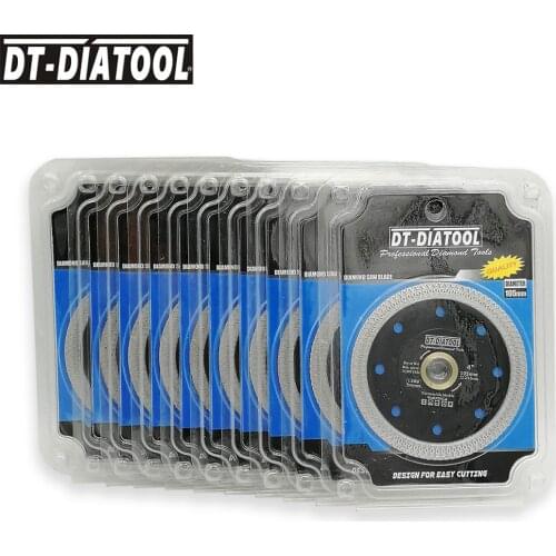 DT-DIATOOL 10pcs/pk Dia 105mm/4inch Premium Diamond Cutting Disc X Mesh turbo rim segment Saw Blades for Nature Stone Tile