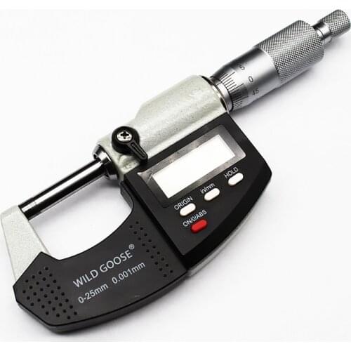 0-25 mm Electronic Outside Micrometers 0.001mm with Extra Large LCD Screen Digital Micrometer Electronic Digital Measure Tools