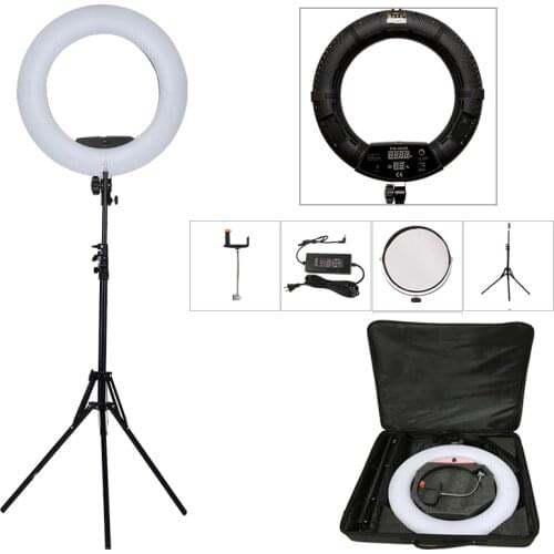 FD-480II 96W Photographic Lighting LED Ring Light Lamp bio-color Shooting Video V-log Ring Light live stream for make up kit