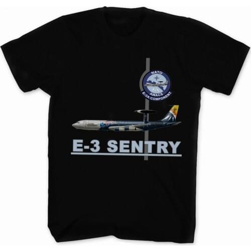 NATO AWACS Component E-3 Sentry Early Warning Aircraft T-Shirt. Summer Cotton O-Neck Short Sleeve Mens T Shirt New S-3XL