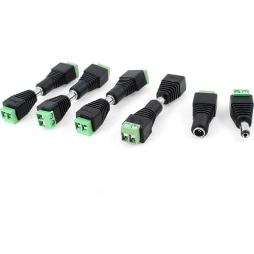 IMC Hot 10 Pcs CCTV Cameras 2.1mm x 5.5mm Female Male DC Power Plug Adapter