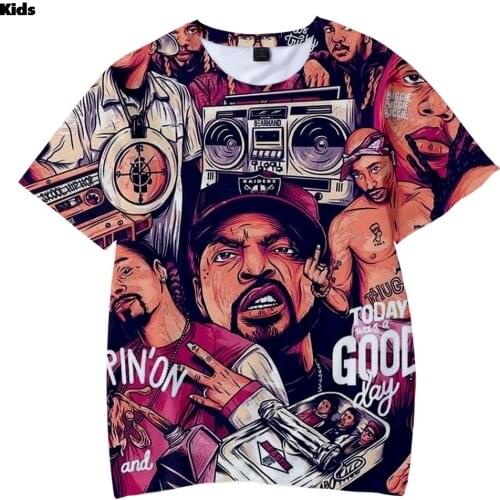 Notorious B.I.G. Boys T-shirts Harajuku Children T Shirt For Boy Biggie Smalls Rapper Hip Hop Tees Costum Kids Clothes T-shirt