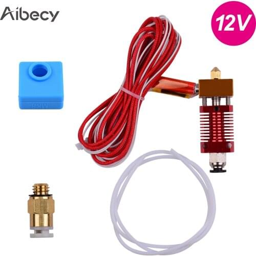 Aibecy 40W Metal Hotend Extruder Kit with 0.4mm Nozzle Aluminum Heating Block Silicone Sock for Creality CR-10 CR-10S Ender 3