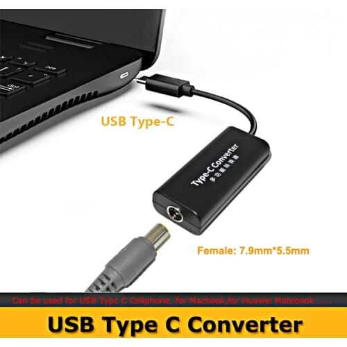Usb Type C Converter 7.9*5.5mm Female to USB C Dc Connector Adapter for Asus Hp Lenovo Macbook Laptop