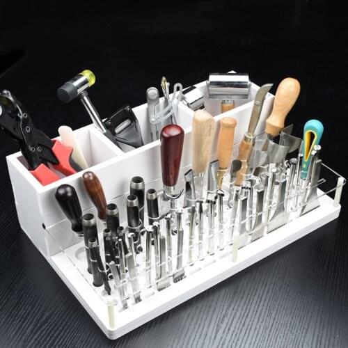 Leather Craft Tool Holder Stamp Perforated Diy Handmade Leather Goods Leather Craft Kit Parts Storage Box Holder