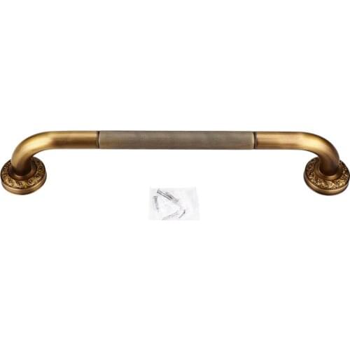 Antique Style Brass Carved Shower Tub Safety Grab Bar Wall Mounted Bathroom Accessories Black New