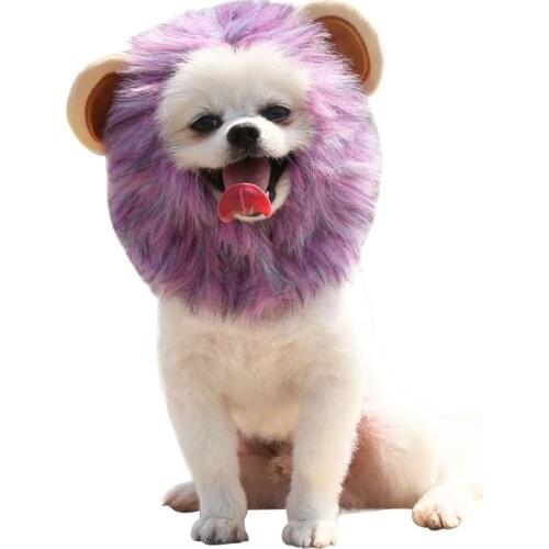 Legendog Cute Lion Mane Cat Wig Funny Pet Clothes Dog Cap Hat Fancy Costume Dress With Ear Party Interactive Toy Pet Supplies