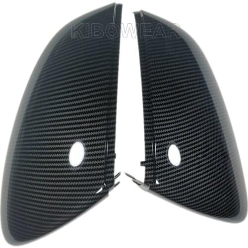 LHD Pair for Audi A3 S3 8Y RS3 2020 2021 2022 Side Wing Mirror Covers Caps (Carbon Look) Replace Black