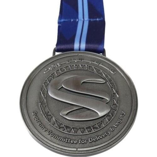 Hottest sell round sports medallion cheap silver medal