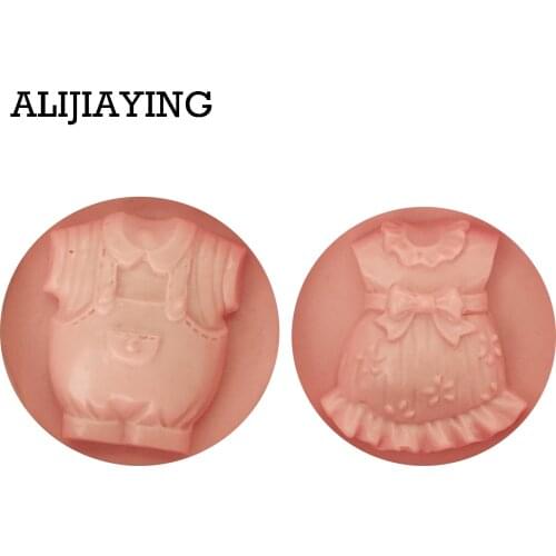 M1369 Boy girl clothes Cake Decorating tools Baby Silicone Mold Fondant Cake Chocolate Sugar Craft Molds DIY Cake