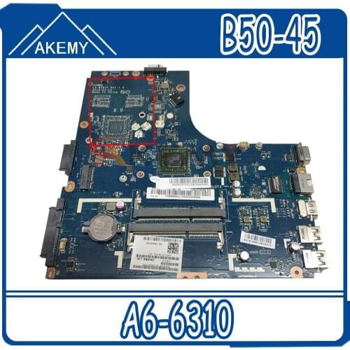 Laptop motherboard For LENOVO Ideapad B50-45 A6-6310 AM6310 Mainboard ZAWBA/BB LA-B291P 5B20G36755